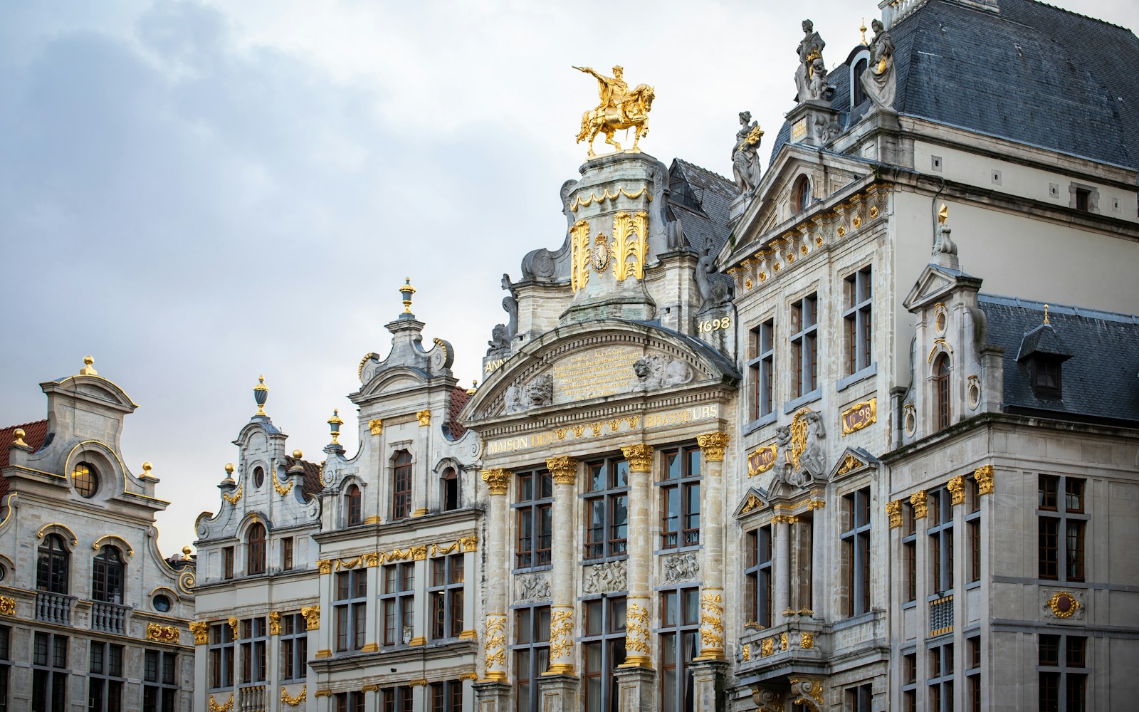 Gilded guild houses on the Grand-Place in Brussels, Belgium